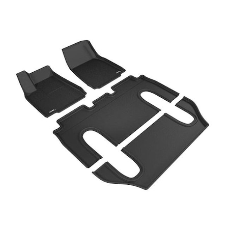 3D Maxpider 3D MAXpider L1TL00101509 R1 R2 R3 Kagu Floor Mat for Tesla Model X 2016-2017; Black L1TL00101509